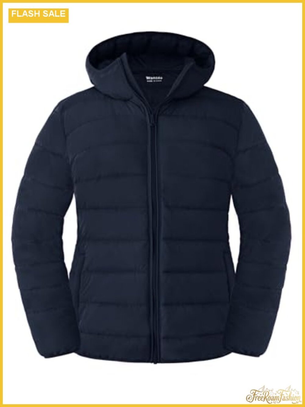 Plus Size Quilted Puffer Jacket Hooded Waterproof Winter Coat